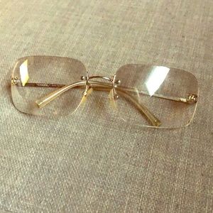 Vintage Clear Authentic Chanel Sunglasses